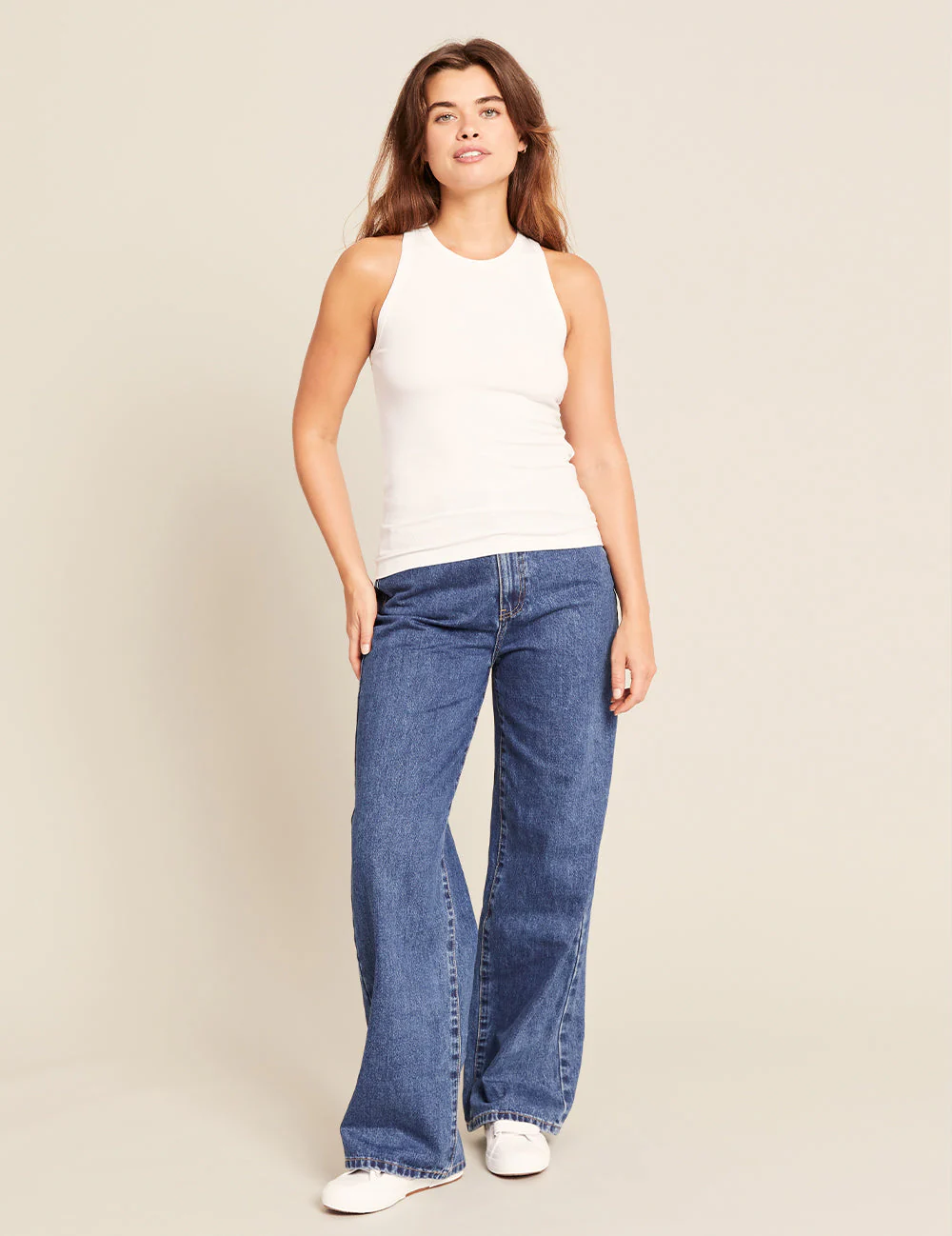 Women's Ribbed Racerback Tank - White - Image 7